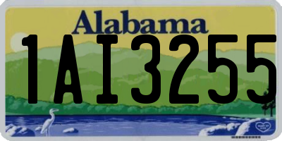 AL license plate 1AI3255
