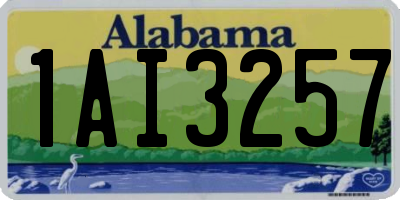 AL license plate 1AI3257