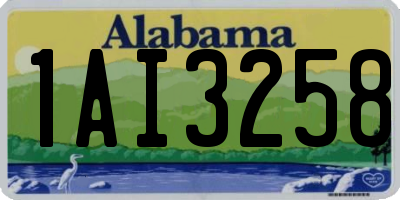 AL license plate 1AI3258