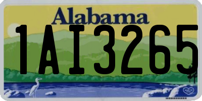 AL license plate 1AI3265