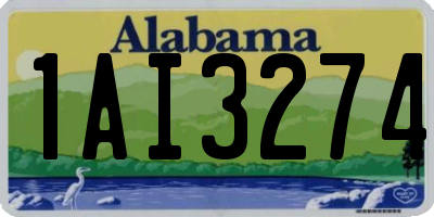 AL license plate 1AI3274