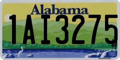 AL license plate 1AI3275