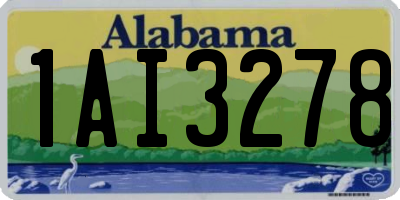 AL license plate 1AI3278