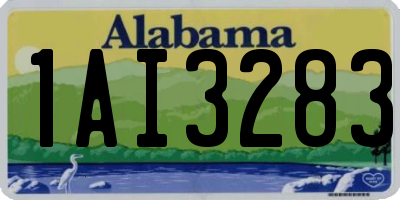 AL license plate 1AI3283