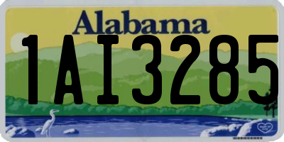 AL license plate 1AI3285