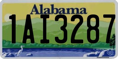AL license plate 1AI3287