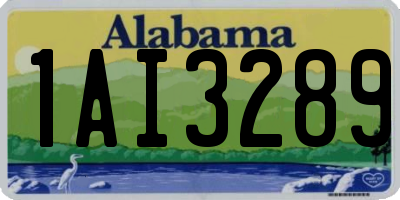 AL license plate 1AI3289
