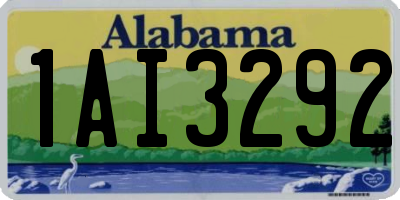 AL license plate 1AI3292