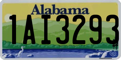 AL license plate 1AI3293