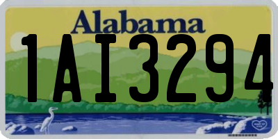 AL license plate 1AI3294