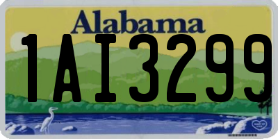 AL license plate 1AI3299