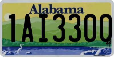 AL license plate 1AI3300
