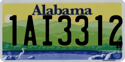 AL license plate 1AI3312