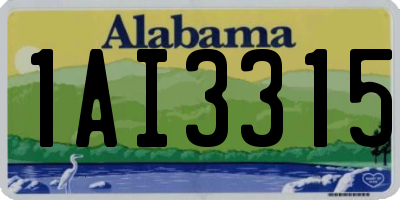 AL license plate 1AI3315