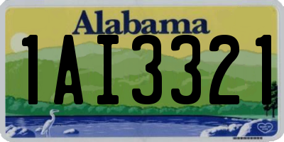 AL license plate 1AI3321