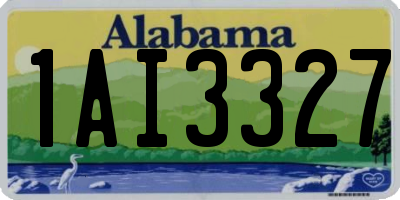 AL license plate 1AI3327
