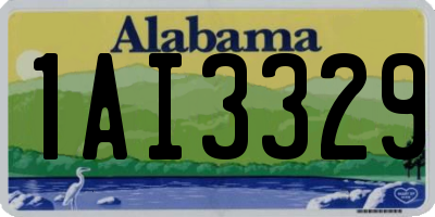 AL license plate 1AI3329