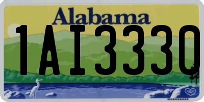 AL license plate 1AI3330