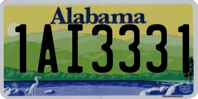 AL license plate 1AI3331