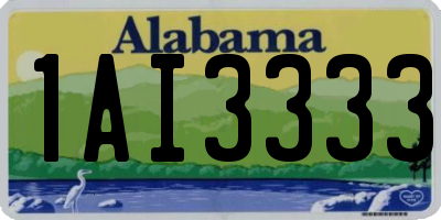 AL license plate 1AI3333
