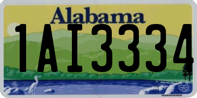 AL license plate 1AI3334