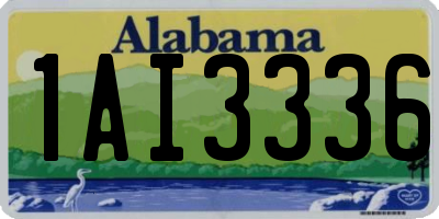 AL license plate 1AI3336