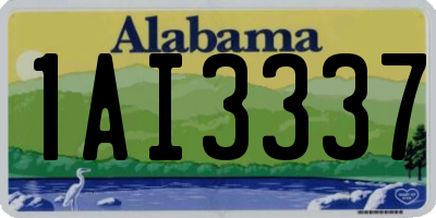 AL license plate 1AI3337