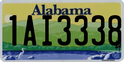 AL license plate 1AI3338