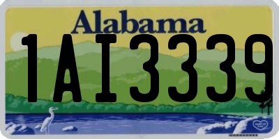 AL license plate 1AI3339