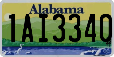 AL license plate 1AI3340