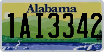 AL license plate 1AI3342
