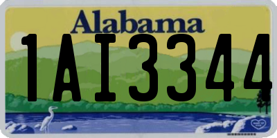 AL license plate 1AI3344