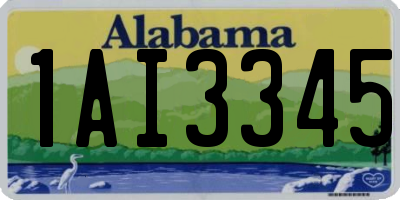 AL license plate 1AI3345