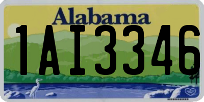 AL license plate 1AI3346