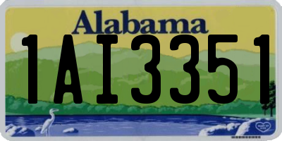 AL license plate 1AI3351