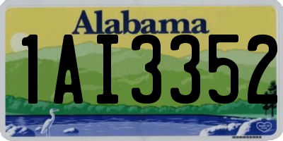 AL license plate 1AI3352