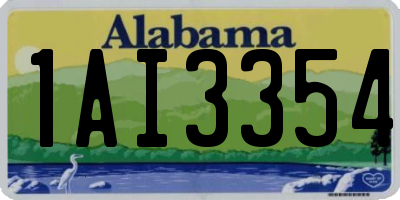 AL license plate 1AI3354