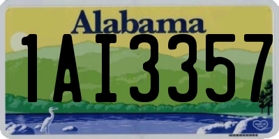 AL license plate 1AI3357