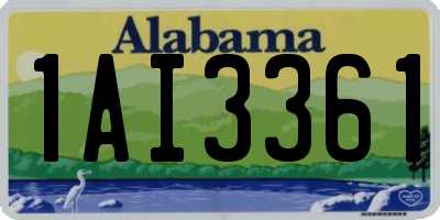 AL license plate 1AI3361