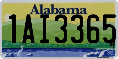 AL license plate 1AI3365