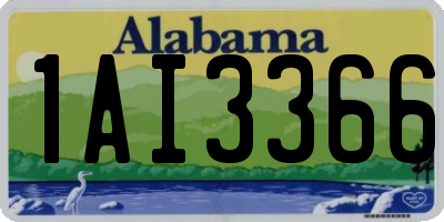 AL license plate 1AI3366