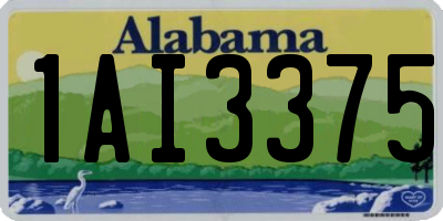 AL license plate 1AI3375