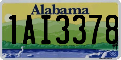 AL license plate 1AI3378