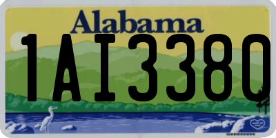 AL license plate 1AI3380