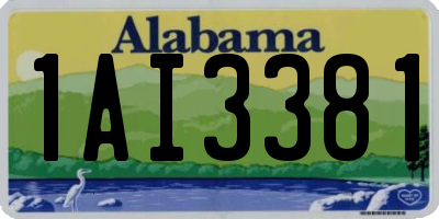 AL license plate 1AI3381
