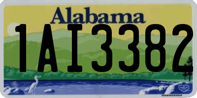 AL license plate 1AI3382