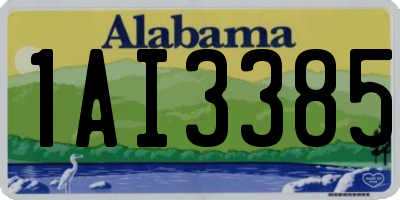 AL license plate 1AI3385