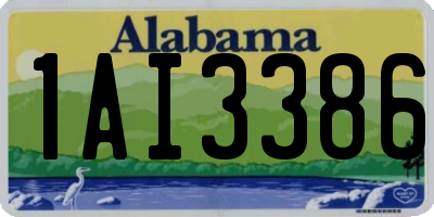 AL license plate 1AI3386