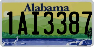 AL license plate 1AI3387