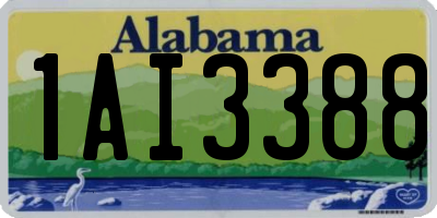 AL license plate 1AI3388